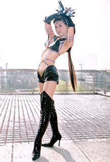 kou taiki, sailor star maker, bishoujo senshi sailor moon, bishoujo senshi sailor moon sailor stars, lowres, photo (medium), asian, boots, brown hair, cosplay, high heels, long hair, shoes