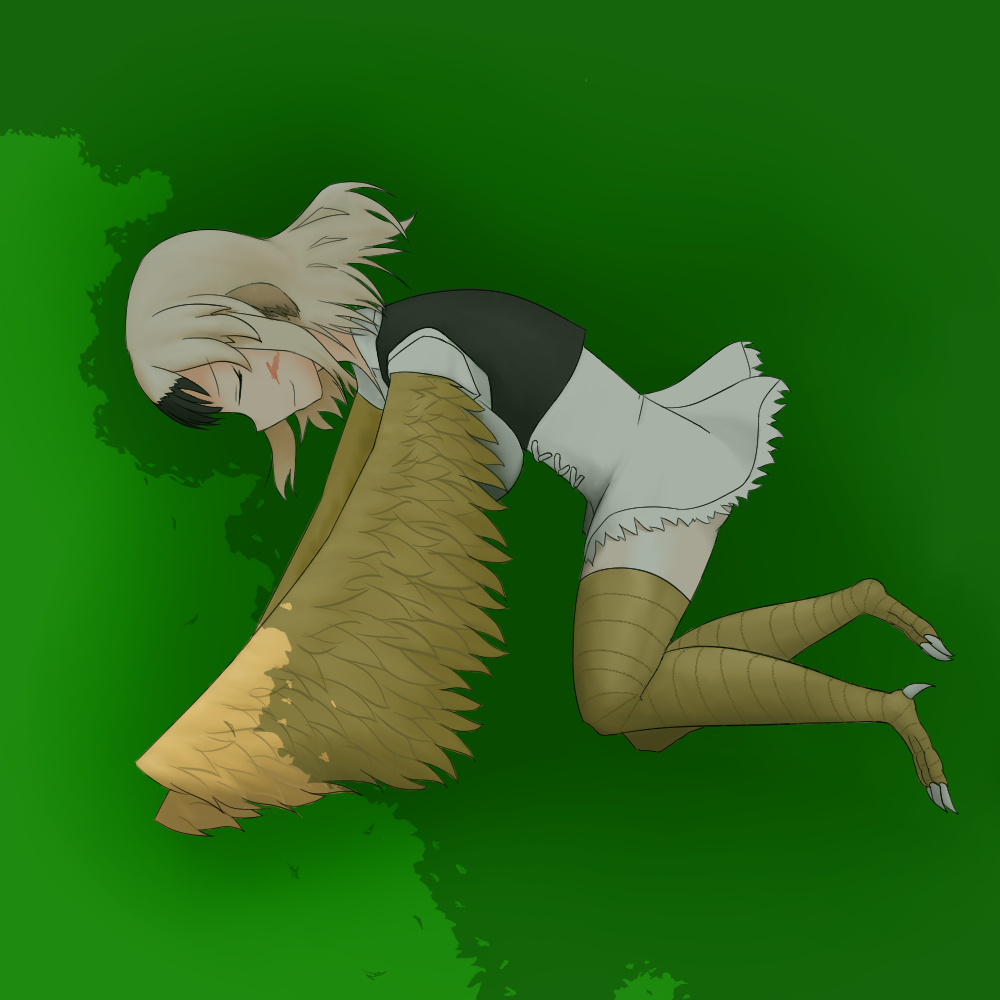 dodo (black souls), black souls, black souls 2, blonde hair, kukudazz , scar, skirt, talons, wings