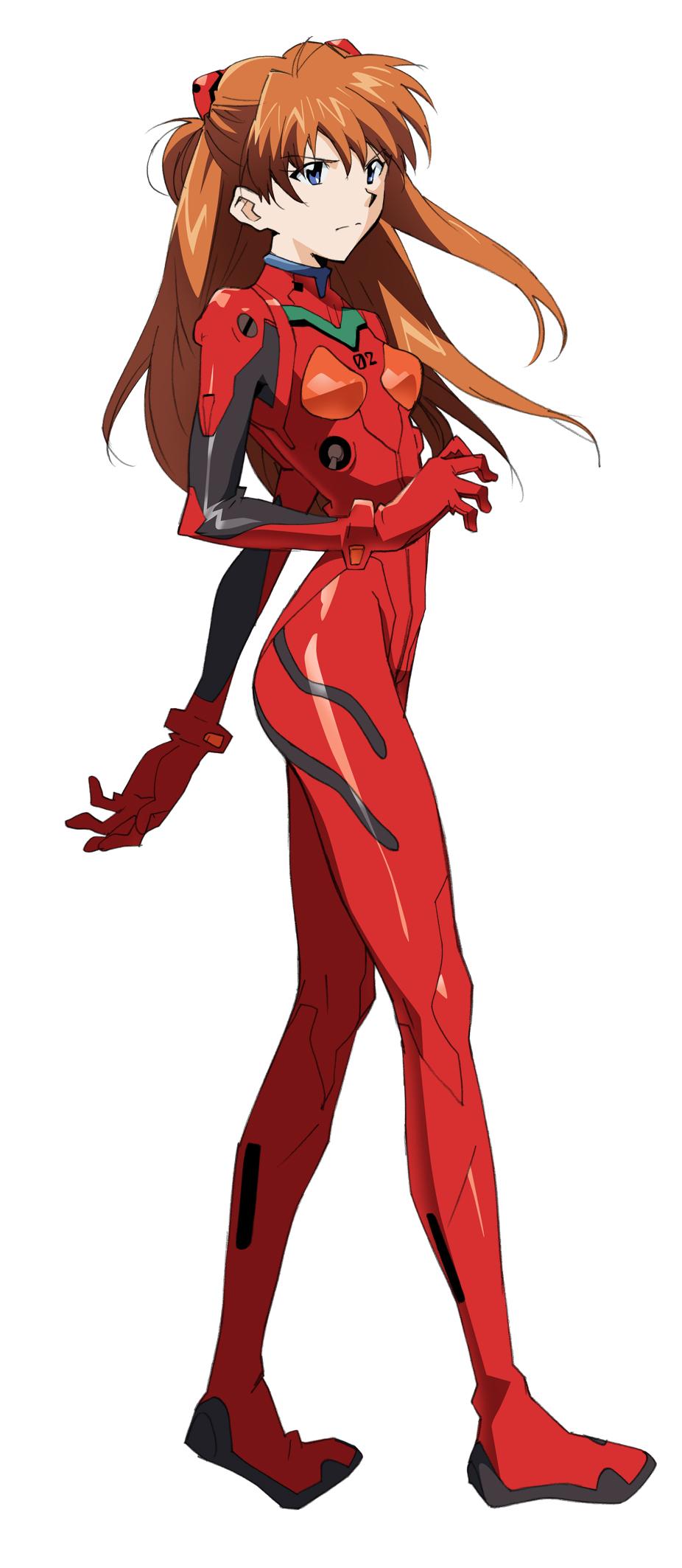 souryuu asuka langley, neon genesis evangelion, highres, blue eyes, bodysuit, brown hair, long hair, mecha pilot suit, plugsuit (evangelion)