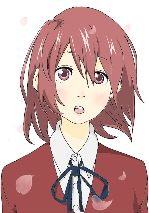 tomato73percent, kushieda minori, toradora!, bad id, bad pixiv id, 00s, 1girl, female focus, red hair, school uniform, short hair, solo