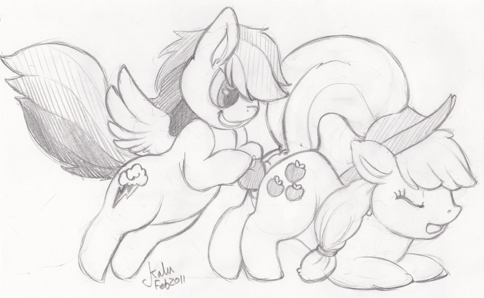 Rule34 – If it exists, there is porn of it / applejack (mlp), rainbow dash (mlp) / 224700