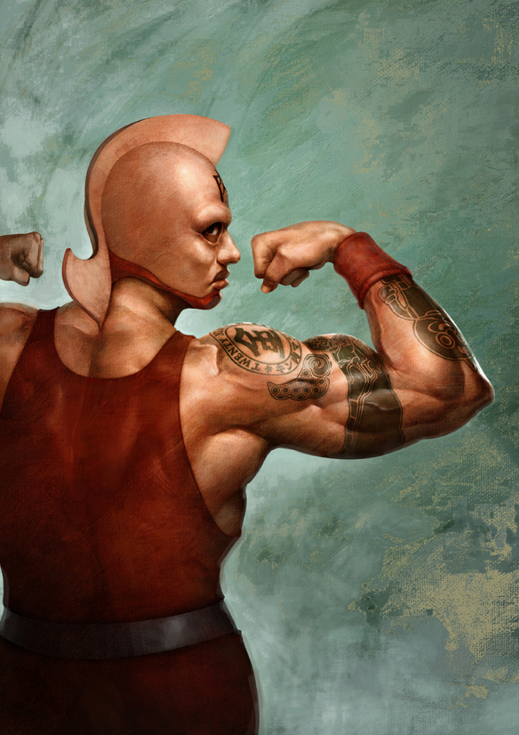 pongotown, kinnikuman (character), kinnikuman, male focus, manly, realistic, solo, wristband
