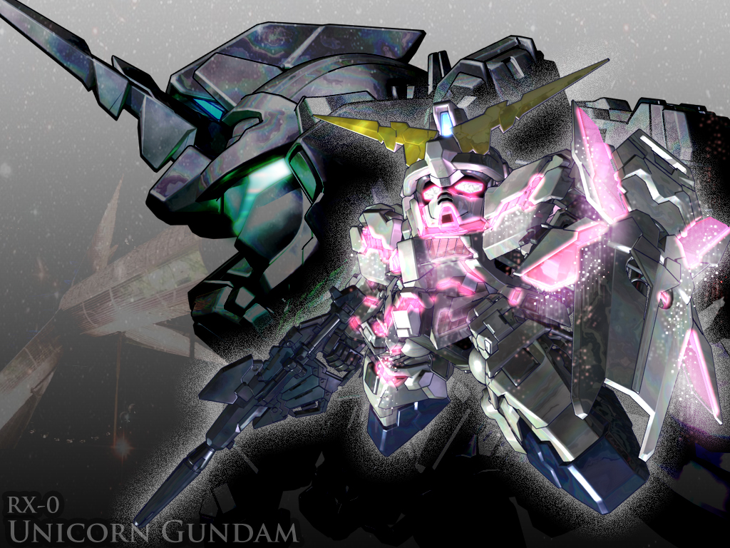 a mituhashi, unicorn gundam, gundam, gundam unicorn, sd gundam, chibi, mecha, nt-d, robot, shield, sparkle