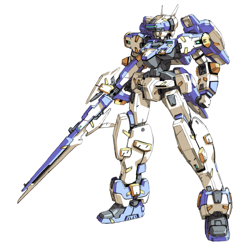 magaki ryouta, temjin, virtual on, armor, helmet, machinery, mecha, no humans, robot, weapon