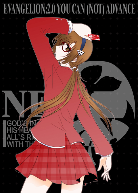 shizuki michiru, makinami mari illustrious, evangelion: 2.0 you can (not) advance, neon genesis evangelion, rebuild of evangelion, 00s, 1girl, blazer, brown hair, female focus, glasses, hairband, jacket, mecha pilot suit, plaid clothes, plaid skirt, plugsuit (evangelion), purple hair, skirt, solo