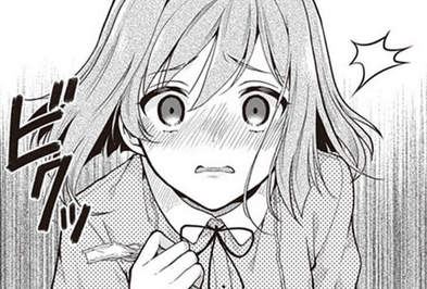 hara tsumoi, kono shima ni wa midara de jaaku na mono ga sumu, lowres, non-web source, 1girl, collared dress, contrast collar, dress, greyscale, monochrome, neck ribbon, open mouth, portrait, raised inner eyebrows, ribbon, short hair, wavy mouth, yoruto umi