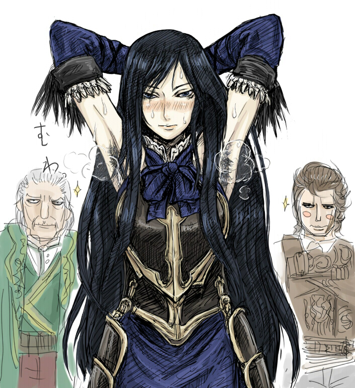 albus, barlowe, shanoa (castlevania), castlevania: order of ecclesia, castlevania (series), artist request, armpit hair, armpits, smell