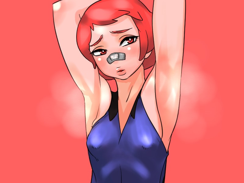 maylene (pokemon), nintendo, pokemon, pokemon dppt, 00s, armpits, bandages, flat chest, gym leader, smell