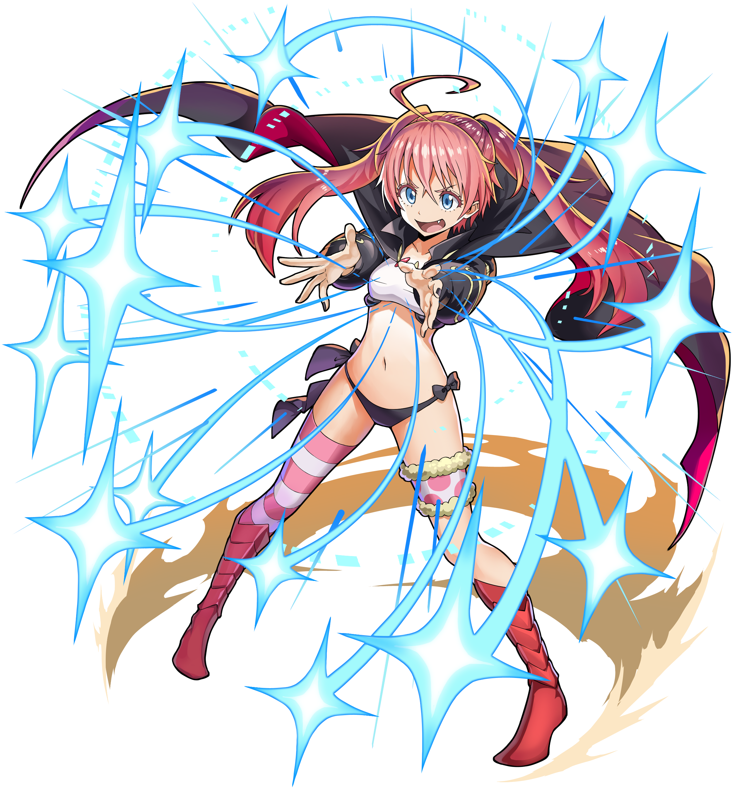 milim nava, tensei shitara slime datta ken, absurdres, highres, official art, source request, tagme, 1girl, pink hair, smile