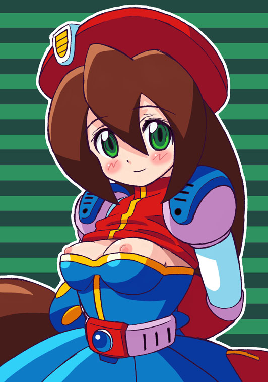iris (mega man), capcom, mega man (series), mega man x4, mega man x (series), brown hair