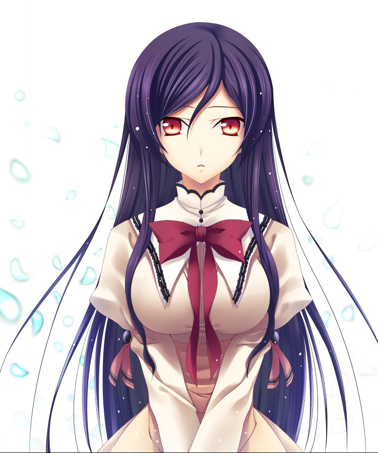 zinno, tieria erde, gundam, gundam 00, 00s, 1girl, bow, breasts, crossdressing, crossdressing (ftm), crossdressing (mtf), dress, female focus, genderswap, genderswap (mtf), large breasts, long hair, male focus, purple hair, red eyes, solo, trap, very long hair