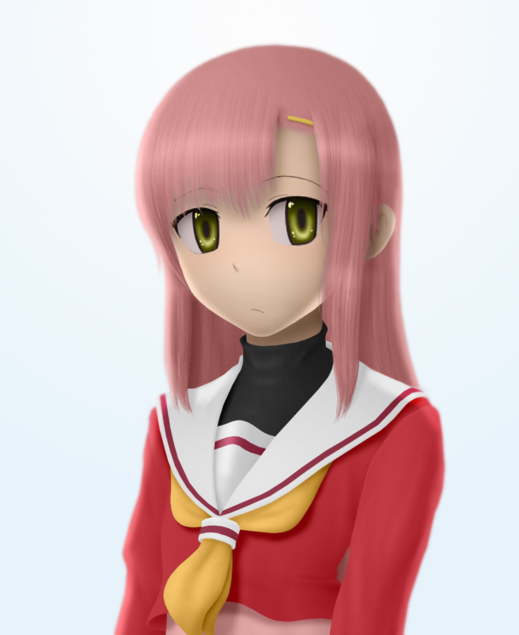 siraha, katsura hinagiku, hayate no gotoku!, bad id, bad pixiv id, 00s, hairband, long hair, pink hair, school uniform, solo, yellow eyes