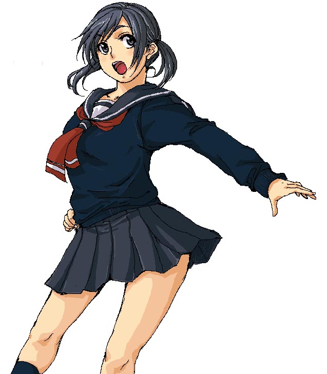 tama (pixiv6847), original, bad id, bad pixiv id, tagme, school uniform, serafuku, solo, twintails