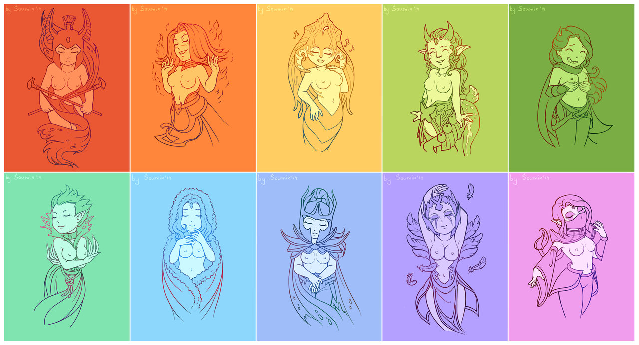 Rule34 – If it exists, there is porn of it / aiushtha the enchantress, crystal maiden, death prophet, legion commander, lina, naga siren, phantom assassin, templar assassin, vengeful spirit, windranger / 227425