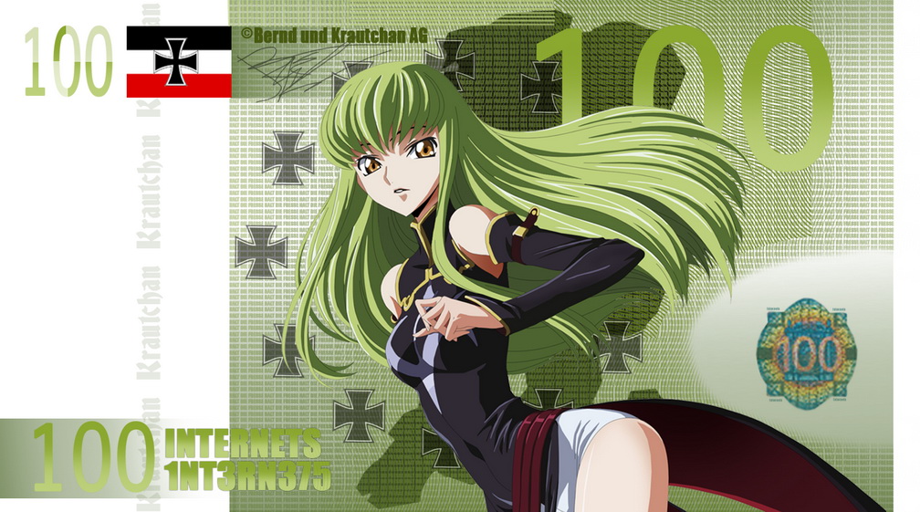 euro, c.c., code geass, krautchan, 00s, bernd, internets, money