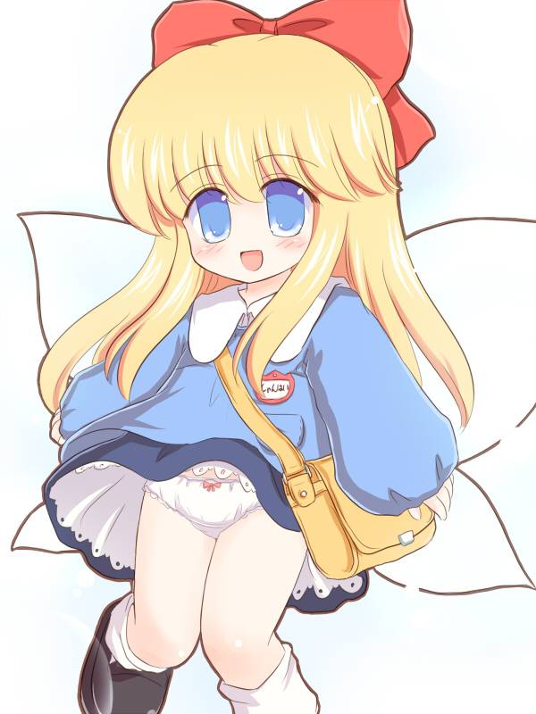 ry (yagoyago), shanghai doll, touhou, fairy wings, female focus, loli, panties, school uniform, underwear, wings