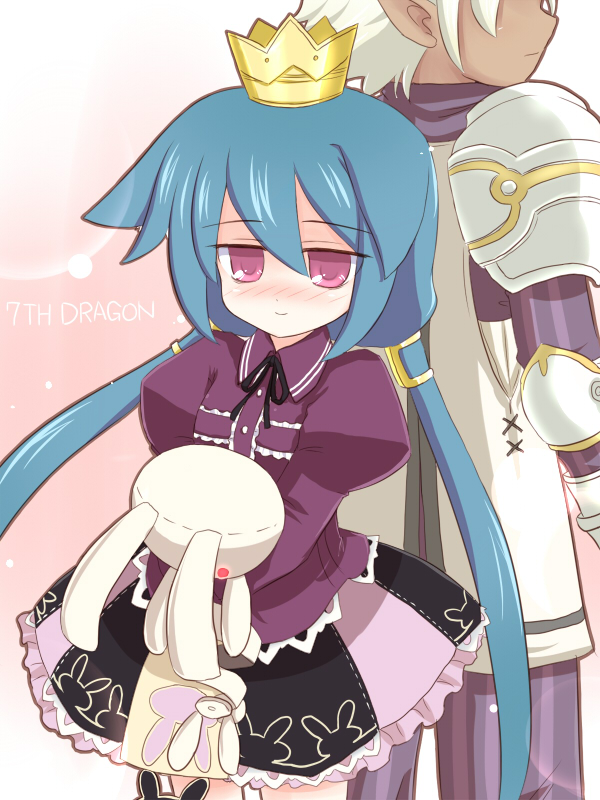 ry (yagoyago), 7th dragon, 7th dragon (series), tagme, blue hair, stuffed toy