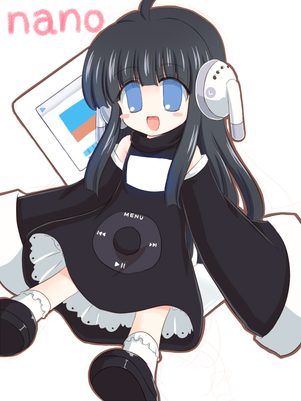ry (yagoyago), apple (company), tagme, black hair, blue eyes, digital media player, doll, ipod