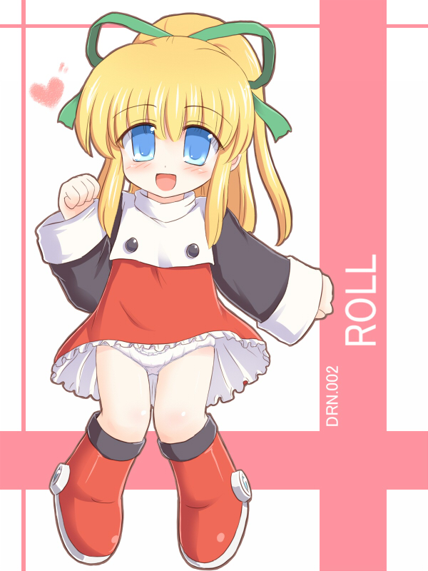 ry (yagoyago), roll (mega man), capcom, mega man (classic), mega man (series), tagme, panties, skirt, smile, underwear