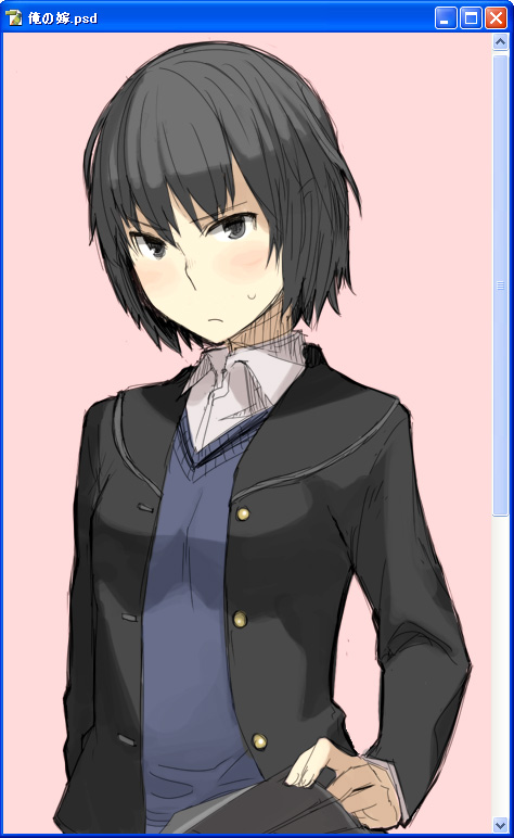 yu 65026, nanasaki ai, amagami, 1girl, black eyes, black hair, blazer, clothes lift, fake scrollbar, female focus, jacket, out-of-frame censoring, school uniform, skirt, skirt lift, solo