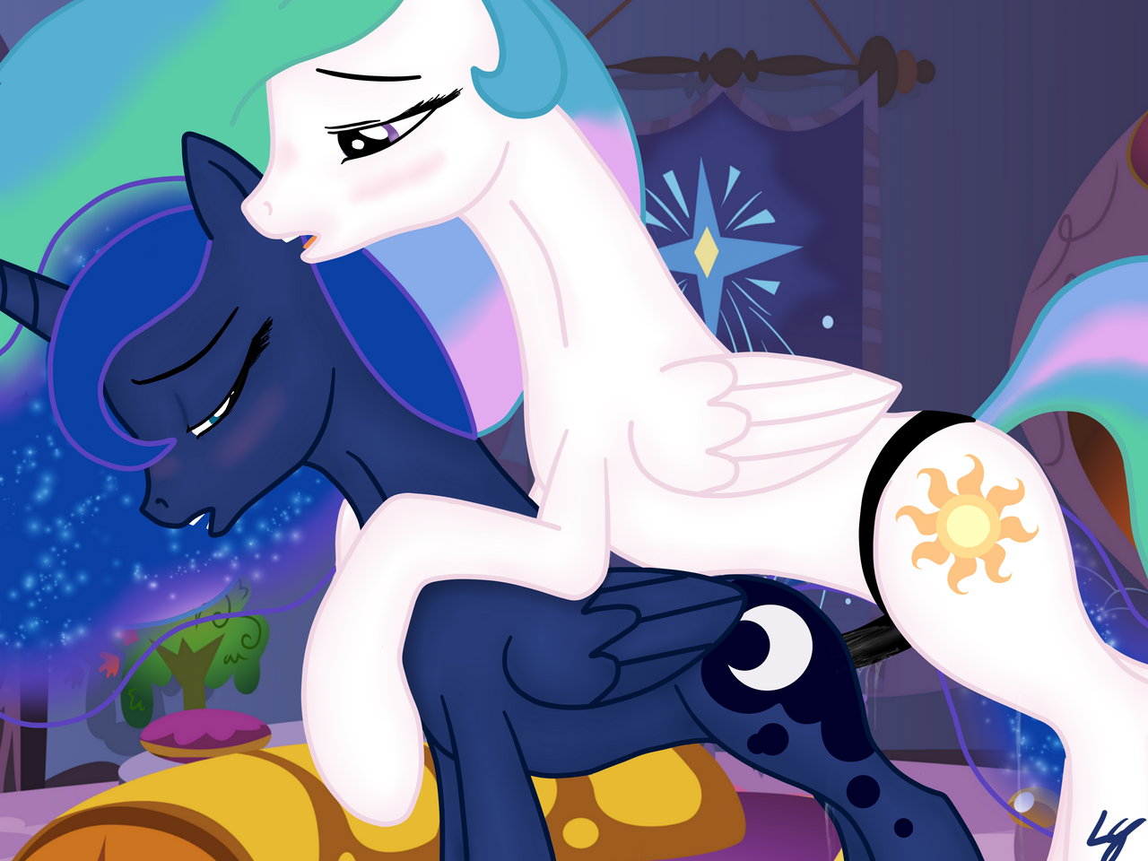 Rule34 – If it exists, there is porn of it / lowgravity, princess celestia (mlp), princess luna (mlp) / 228226