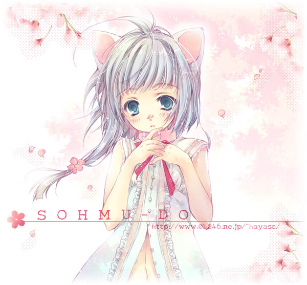hayase akira, original, 1girl, animal ears, cat ears, child, female focus, green eyes, grey hair, solo