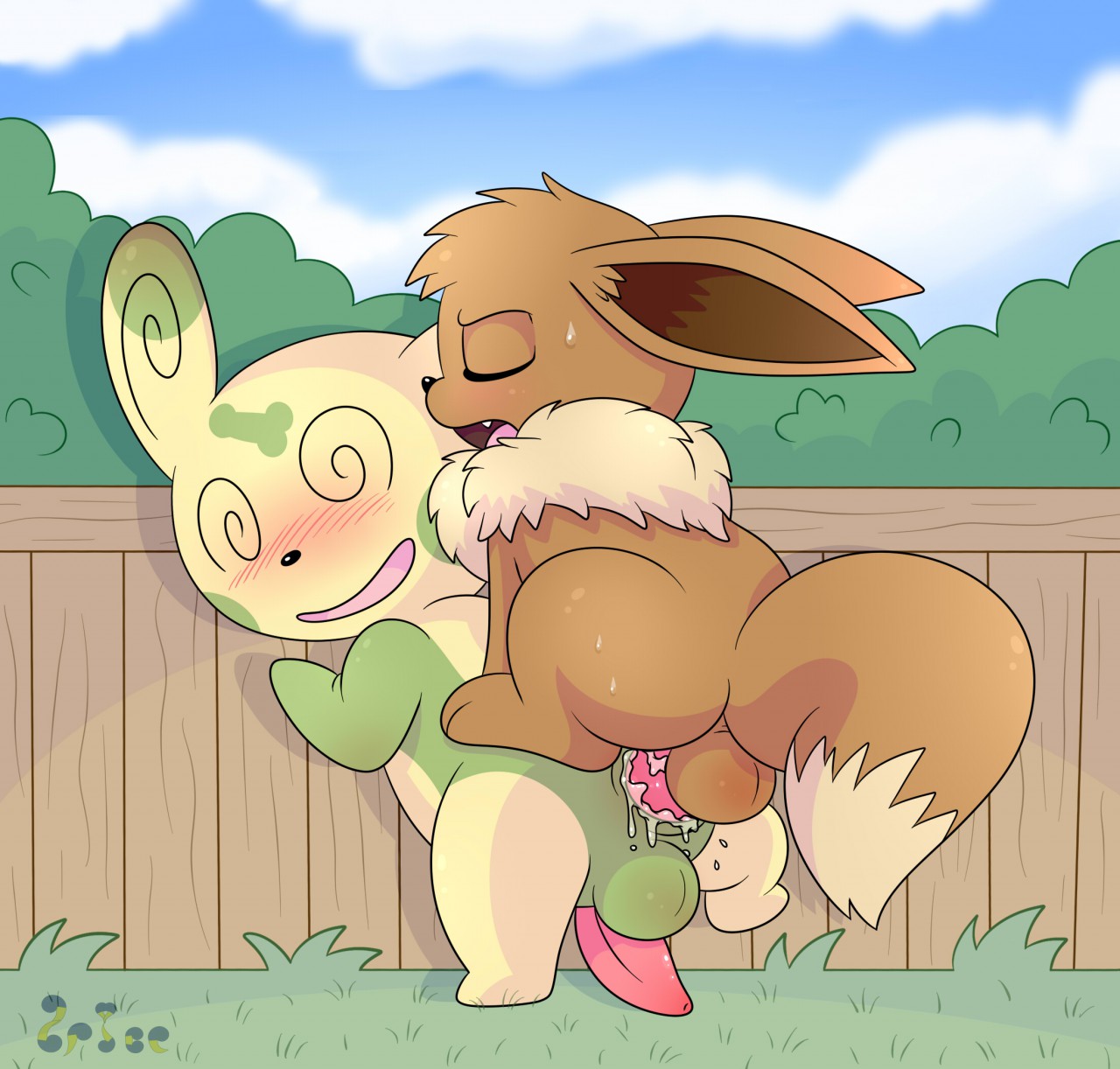 Rule34 – If it exists, there is porn of it / eevee, spinda / 228657