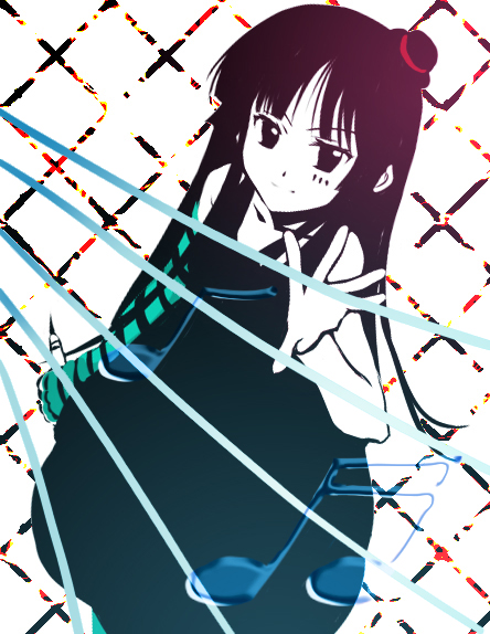 33paradox, akiyama mio, don't say "lazy", k-on!, striped, bad id, bad pixiv id, 00s, 1girl, black hair, blunt bangs, female focus, gothic lolita, hat, hime cut, lolita fashion, mini hat, mini top hat, solo, top hat