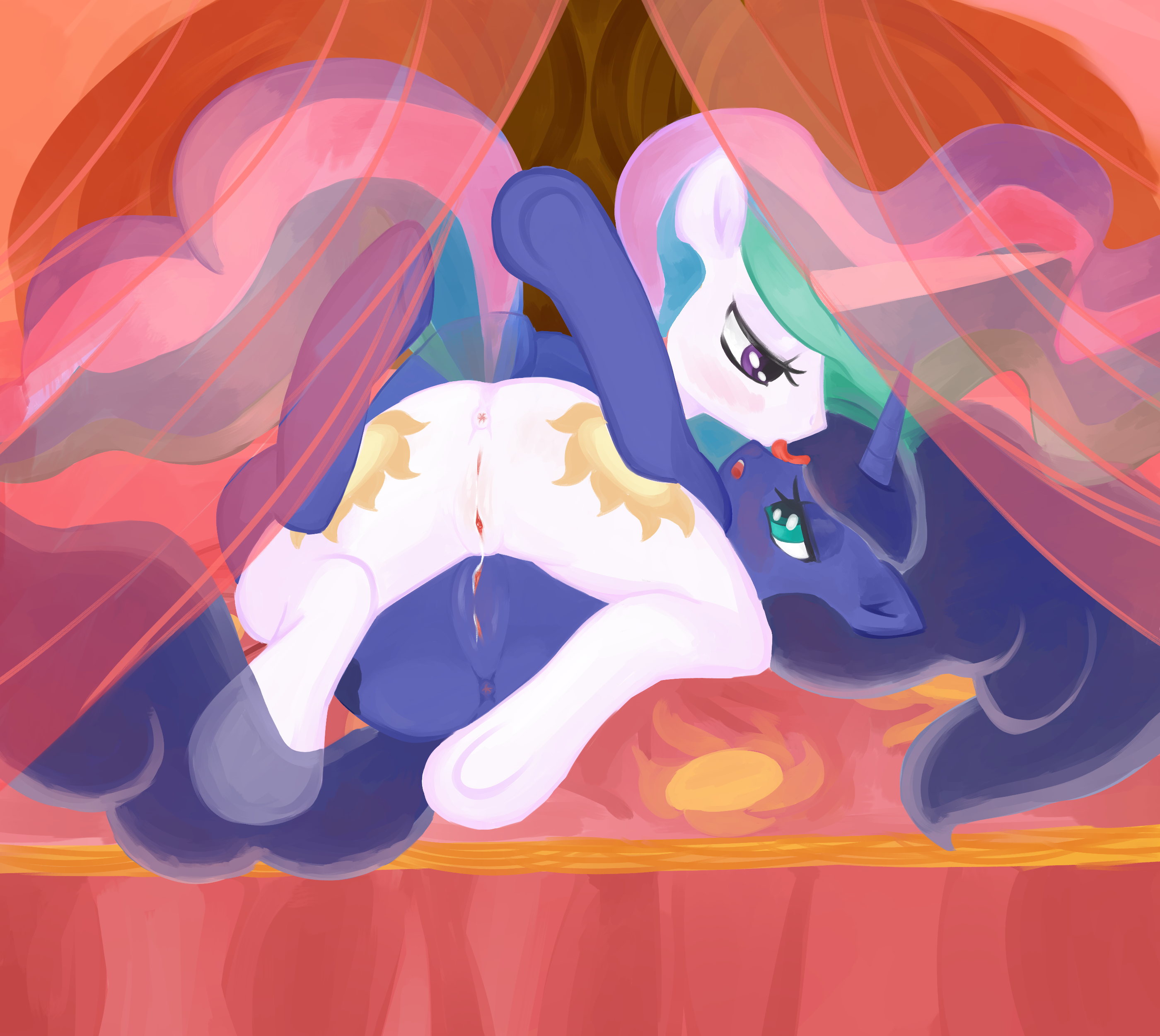 Rule34 – If it exists, there is porn of it / ponylicking, princess celestia (mlp), princess luna (mlp) / 229139