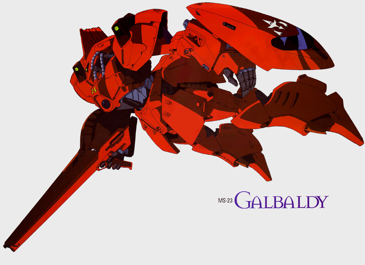 nagano mamoru, galbaldy, galbaldy beta, gundam, zeta gundam, armor, helmet, machinery, mecha, no humans, robot, weapon