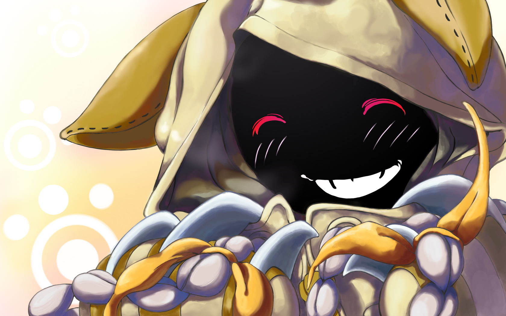taokaka, arc system works, blazblue, highres, 1girl, ^ ^, animal hood, blush, braid, cat hood, closed eyes, female focus, hood, hoodie, red eyes, ribbon, smile, solo, twin braids