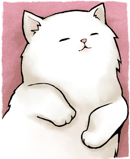 aobe, animal, animal focus, cat, closed eyes, lying, no humans, sleeping, smile
