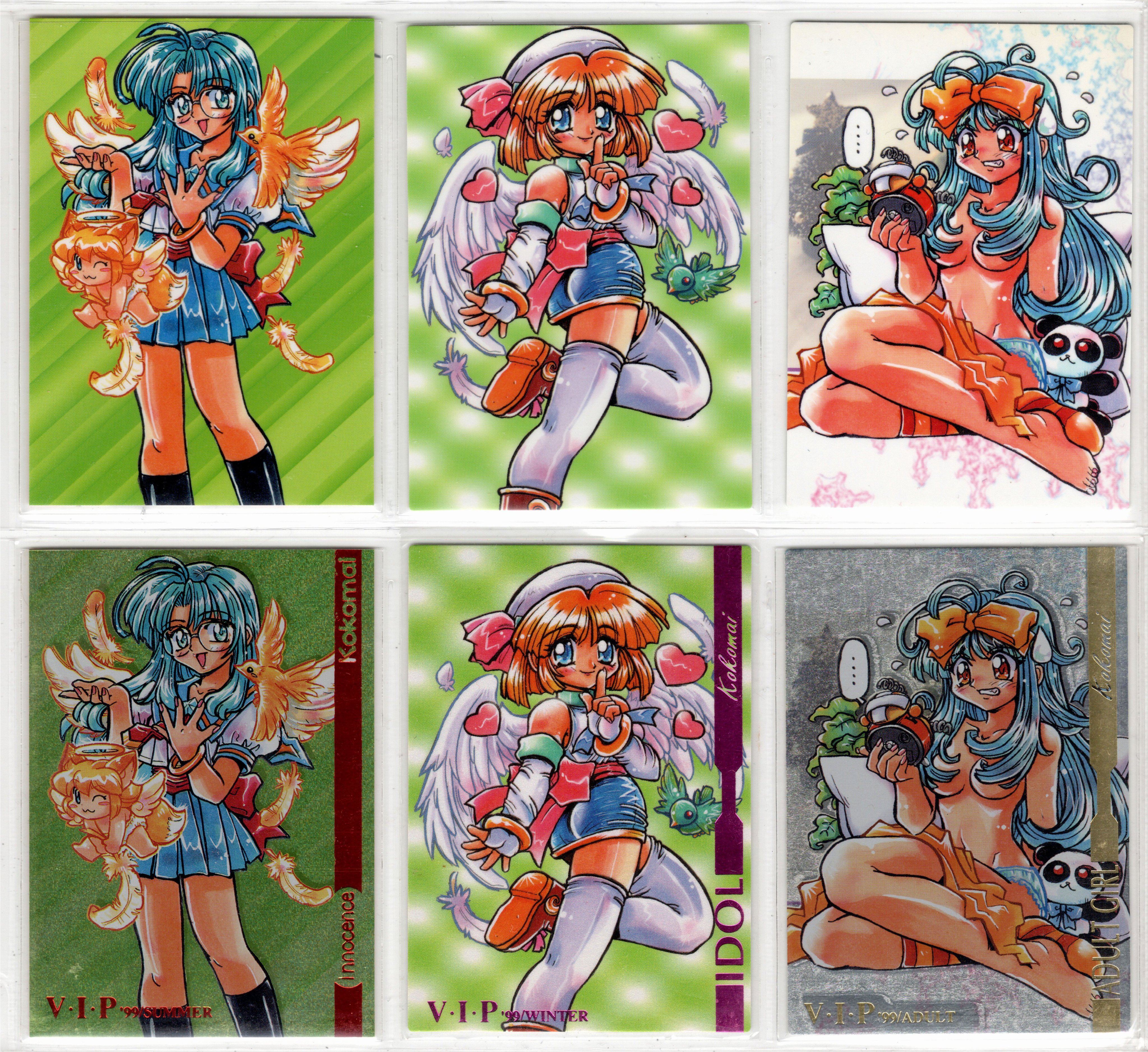 kokomahi, crime crackers, original, absurdres, commentary request, highres, official art, photo (medium), …, 4girls, ;3, alarm clock, angel, angel wings, animal ears, artist name, back bow, bare legs, bird, black socks, blanket, blonde hair, blue eyes, blue hair, blue panties, blue sailor collar, blue skirt, boots, bow, bracelet, breasts, broken, brown boots, cameo, card (medium), chibi, clenched teeth, clock, closed mouth, comedic sweatdrop, crossed bandaids, detached wings, elbow gloves, falling feathers, feathered wings, feathers, fingerless gloves, flying, flying sweatdrops, fox ears, fox girl, fox tail, glasses, gloves, green bird, hair bow, hair over breasts, halo, hands up, hat, heart, holding, holding alarm clock, holding feather, index finger raised, jewelry, kneehighs, leaza (crime crackers), long hair, looking at viewer, medium breasts, messy hair, miniskirt, multiple girls, one eye closed, open mouth, orange bow, orange socks, panties, pillow, pink bow, plant, pleated skirt, red bow, red eyes, sailor collar, school uniform, serafuku, shirt, short hair, single bare foot, single sock, sitting, skirt, sleeveless, sleeveless shirt, smile, socks, speech bubble, spoken ellipsis, spring (object), standing, standing on one leg, striped clothes, striped socks, stuffed animal, stuffed panda, stuffed toy, tail, teeth, thighhighs, topless female, traditional halo, underwear, very long hair, waking up, white feathers, white gloves, white hat, white shirt, white thighhighs, white wings, wings, yellow bird, yellow feathers