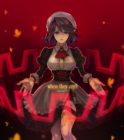 agasang, shannon (umineko), umineko no naku koro ni, lowres, 00s, brown hair, hat, maid, solo