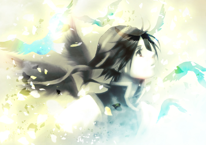 ishikawa sae, sae ishikawa, tir mcdohl, gensou suikoden, gensou suikoden i, bad id, bad pixiv id, 1boy, bandana, male focus, monochrome, pale color, solo