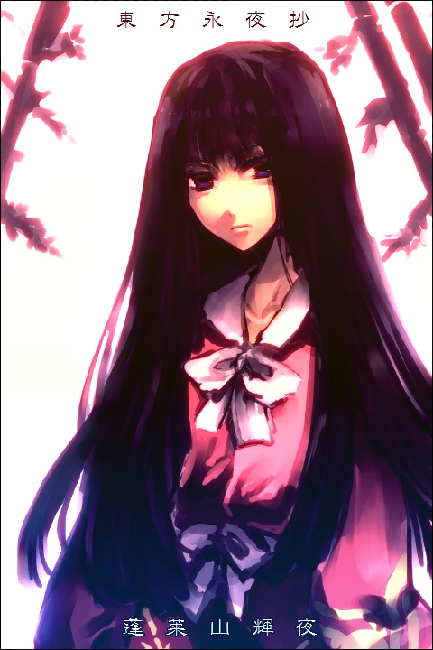 sunakumo, houraisan kaguya, touhou, 1girl, black hair, blue eyes, female focus, long hair, solo