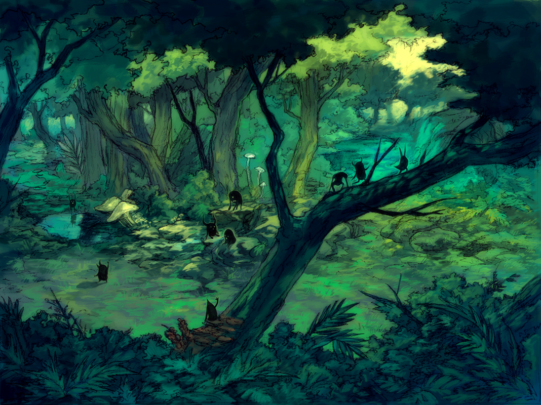 lack, original, forest, grass, landscape, nature, scenery