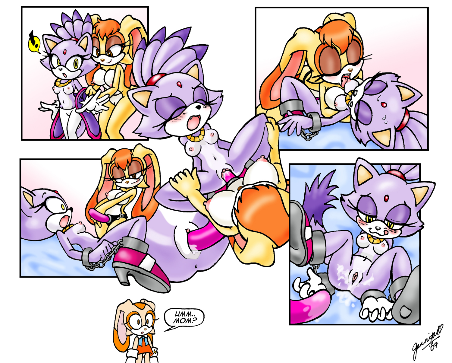 Rule34 – If it exists, there is porn of it / blaze the cat, cream the rabbit, vanilla the rabbit / 230644