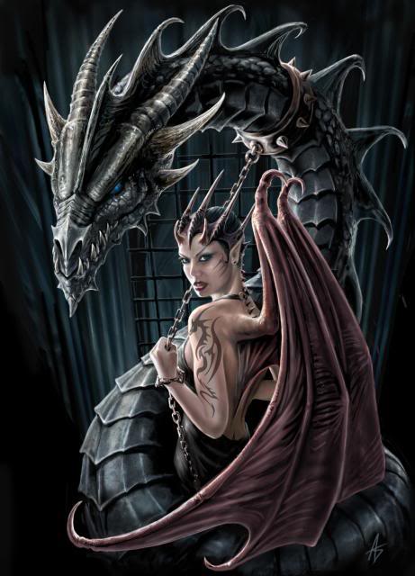 tagme, 1girl, 3d, cowboy shot, demon girl, dragon, female focus, horns, solo, standing, tattoo, wings