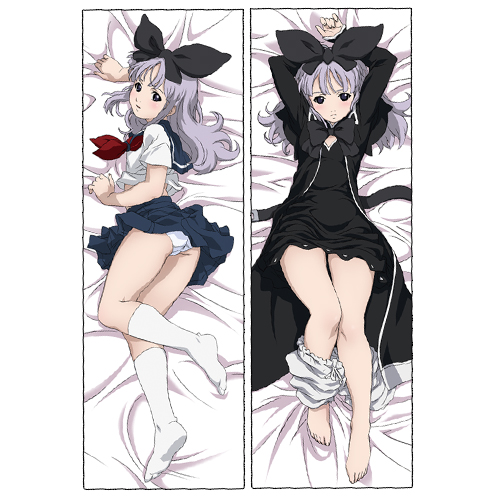 coopa, druaga no tou, lowres, 1girl, barefoot, dakimakura (medium), feet, multiple views, ribbon, school uniform, socks