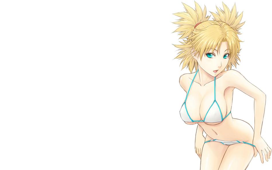 dan (kumadan), temari (naruto), naruto (classic), naruto (series), aqua eyes, bikini, blonde hair, quad tails, swimsuit