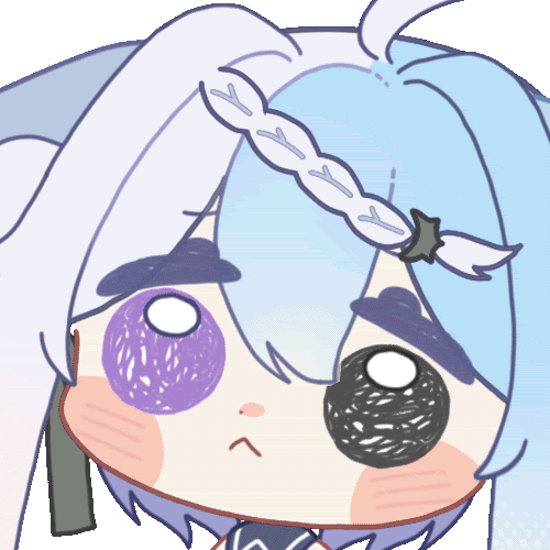 aquwa, indie virtual youtuber, animated, animated gif, 1girl, black eyes, blue hair, braid, crying, heterochromia, multicolored hair, pink eyes, sad, tears, two-tone hair, virtual youtuber, white hair