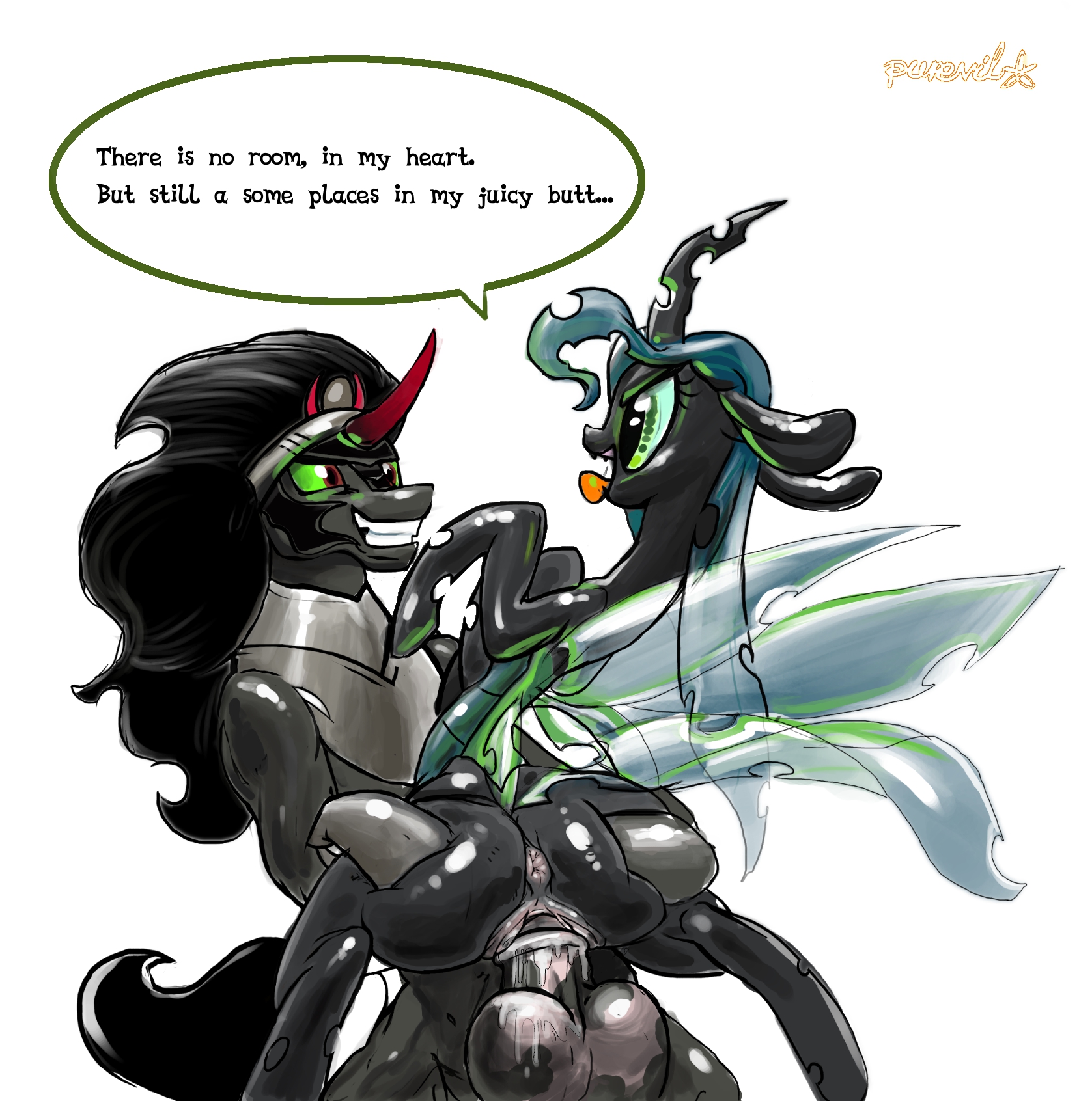 Rule34 – If it exists, there is porn of it / purevil, king sombra (mlp), queen chrysalis / 231440