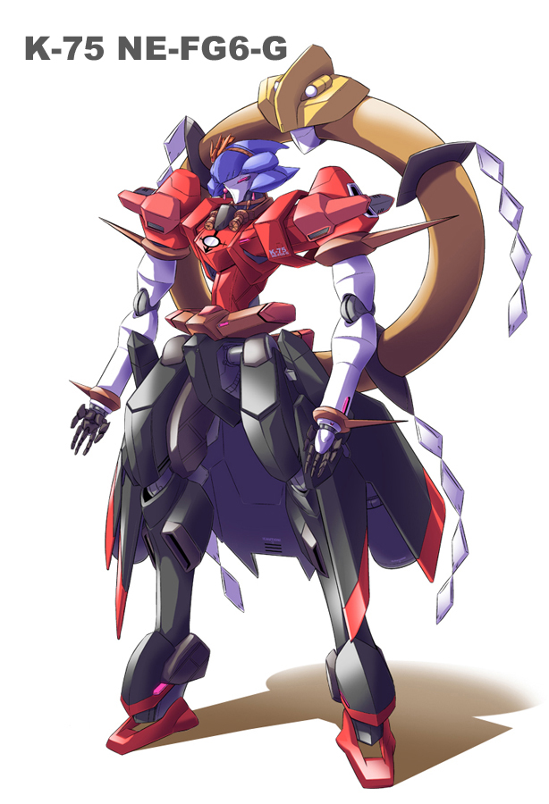 yoshi tama, yasaka kanako, touhou, female focus, mecha, mechanization, no humans, robot, rope, shide, shimenawa, spikes