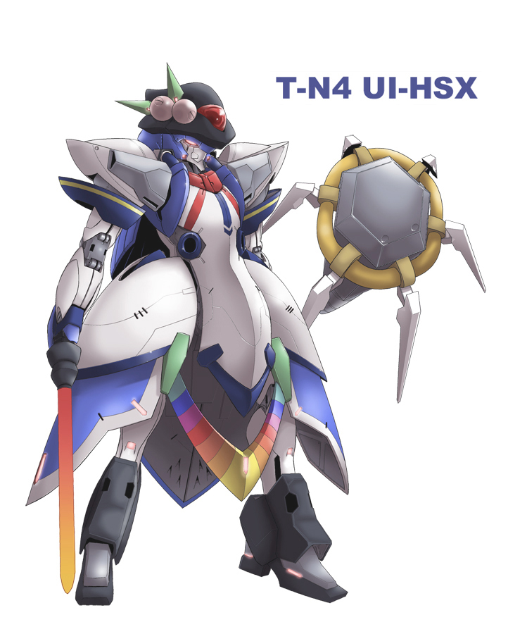 yoshi tama, hinanawi tenshi, touhou, female focus, mecha, mechanization, no humans, robot, sword, sword of hisou, weapon