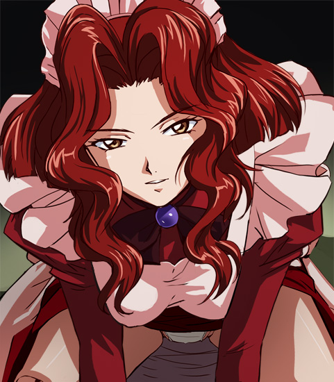 haruyama kazunori, ozel, slayers, slayers evolution-r, slayers revolution, 00s, 1girl, brown eyes, female focus, maid, panties, pantyshot, red hair, solo, thighs, underwear, upskirt, white panties