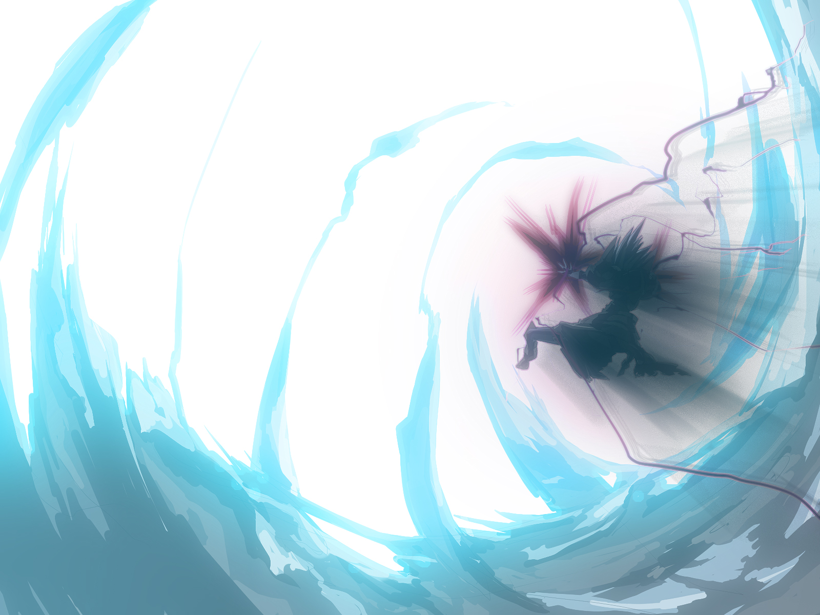 chronoel, pixiv 71864, pixiv fantasia, pixiv fantasia 3, light, highres, 1boy, battle, bomb, energy, explosive, male focus, solo
