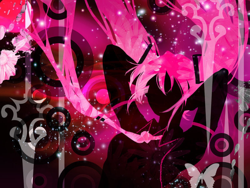 saitou tomoaki, hatsune miku, vocaloid, bad id, bad pixiv id, detached sleeves, necktie, pink hair, pink theme, solo