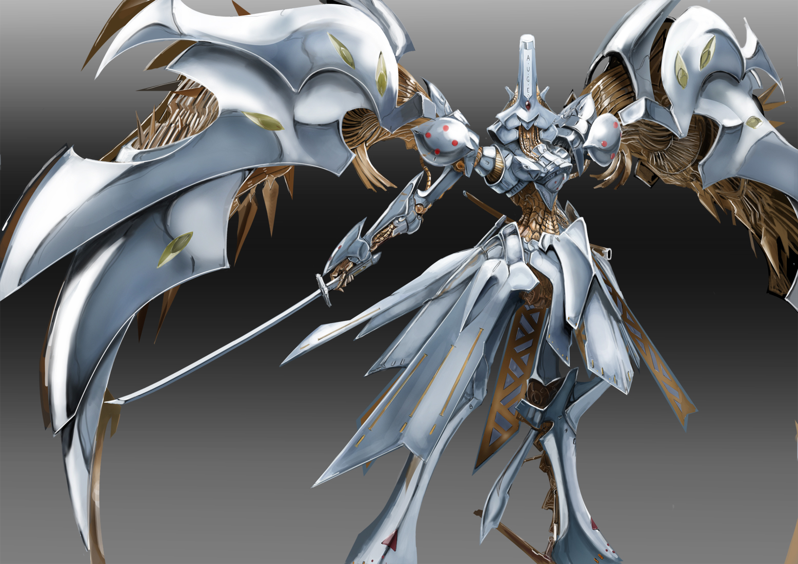 auge (five star), five star stories, tagme, mecha, mortar headd, robot, super robot, sword, weapon