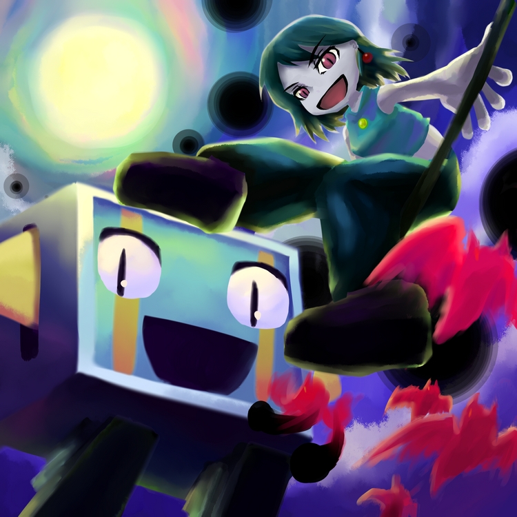 nitosetoto, balrog (cave story), misery (cave story), doukutsu monogatari, tagme, bat (animal), moon